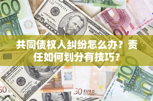 武汉共同债权人纠纷怎么办？责任如何划分有技巧？