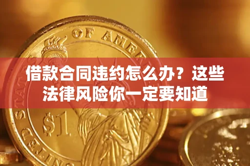 武汉借款合同违约怎么办？这些法律风险你一定要知道