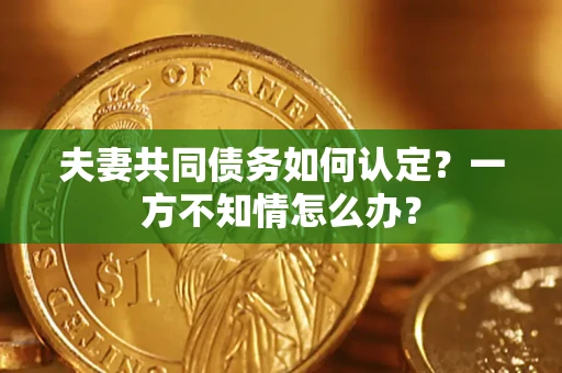 武汉夫妻共同债务如何认定？一方不知情怎么办？