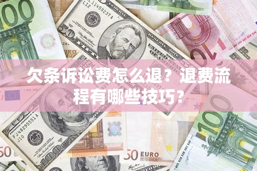 武汉欠条诉讼费怎么退？退费流程有哪些技巧？