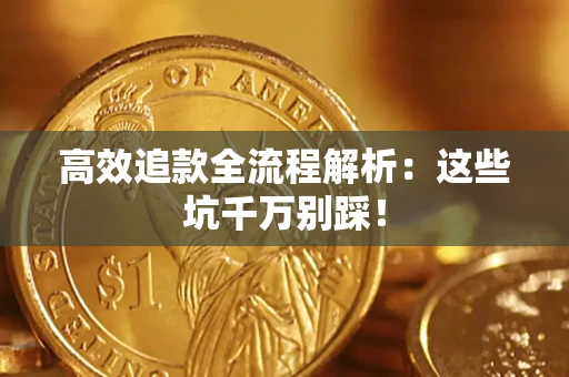 武汉高效追款全流程解析：这些坑千万别踩！