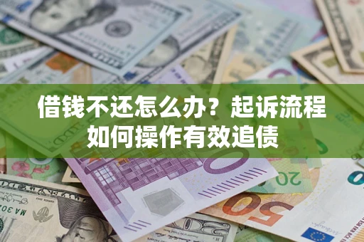 武汉借钱不还怎么办？起诉流程如何操作有效追债