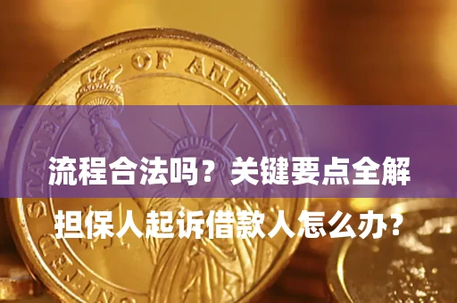 武汉

担保人起诉借款人怎么办？流程合法吗？关键要点全解析