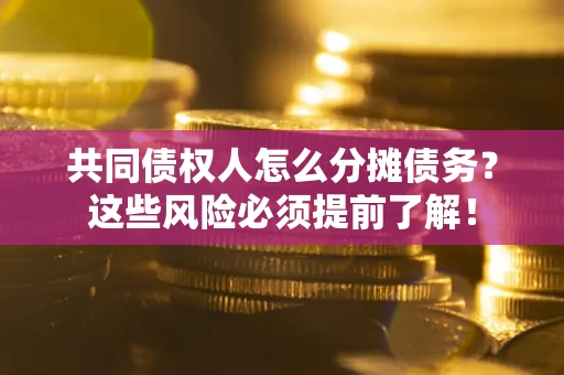 武汉共同债权人怎么分摊债务？这些风险必须提前了解！